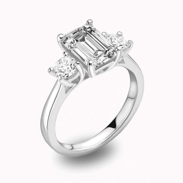 Iris Lab Grown Emerald Diamond Trilogy Ring