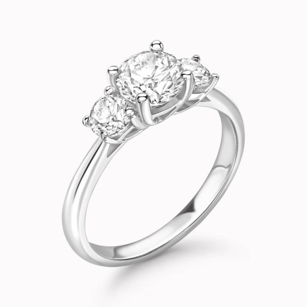 Nova Lab Grown Round Diamond Trilogy Ring