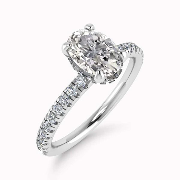 Olivia Lab Grown Oval Diamond Halo Ring