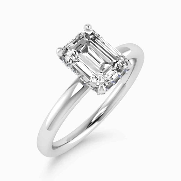 Olivia Lab Grown Emerald Diamond Halo Ring