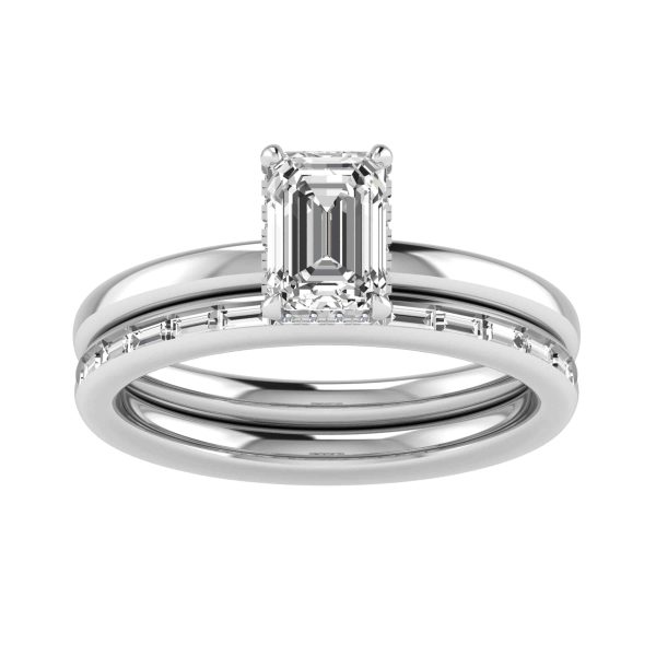 Olivia Natural Emerald Diamond Halo Ring