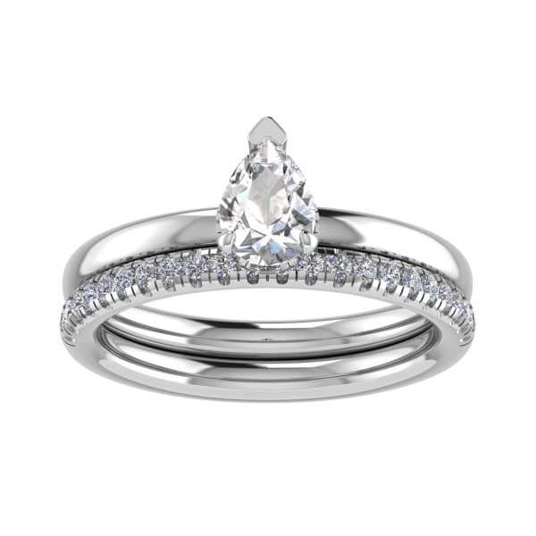 Olivia Lab Grown Pear Diamond Halo Ring