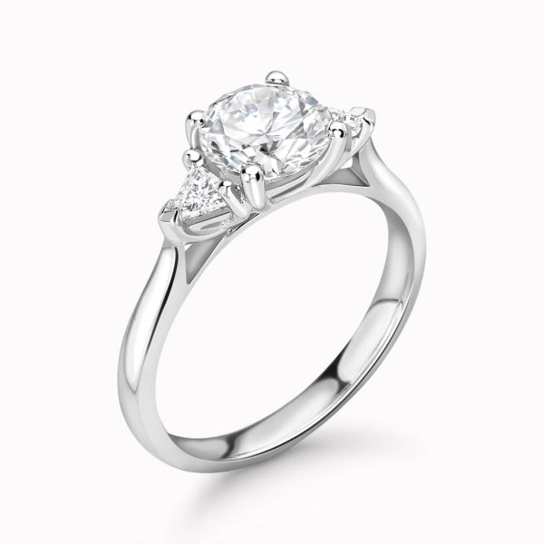 Ophelia Lab Grown Round Diamond Trilogy Ring