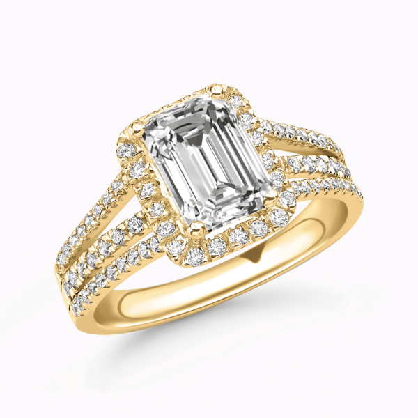Orly Lab Grown Emerald Diamond Halo Ring