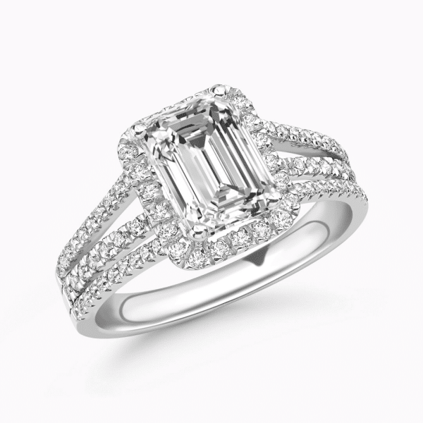 Orly Lab Grown Emerald Diamond Halo Ring