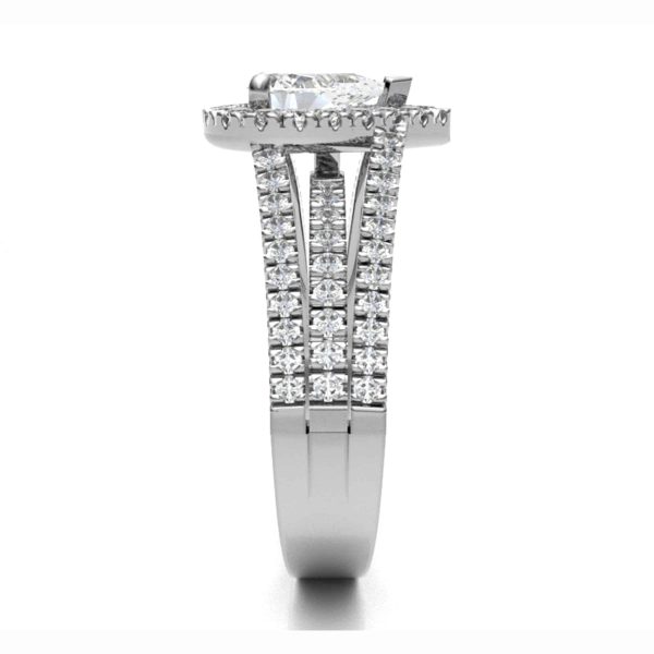 Orly Lab Grown Pear Diamond Halo Ring
