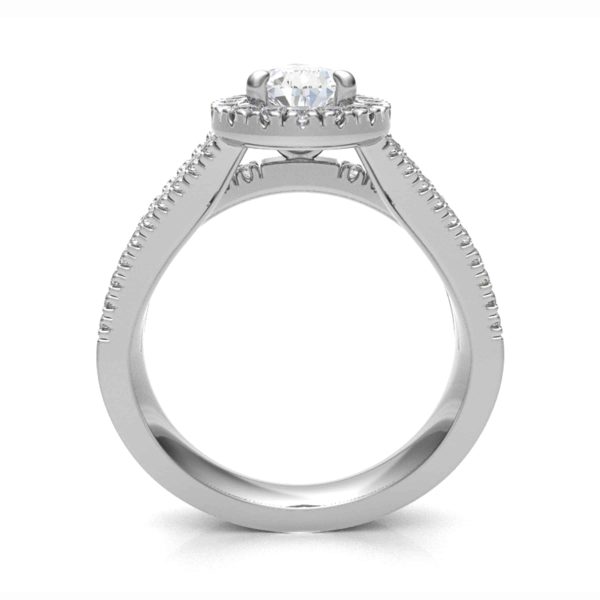 Orly Natural Pear Diamond Halo Ring