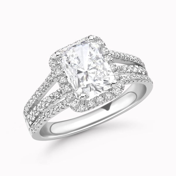 Orly Lab Grown Radiant Diamond Halo Ring