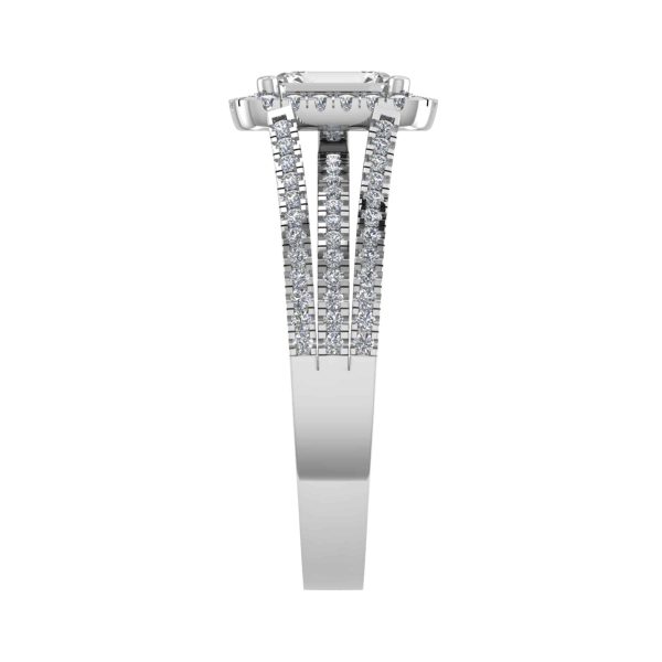 Orly Lab Grown Radiant Diamond Halo Ring