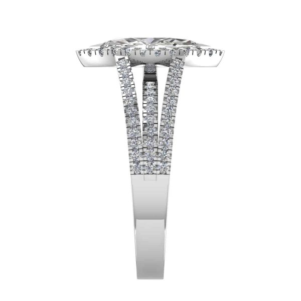 Orly Lab Grown Marquise Halo Ring