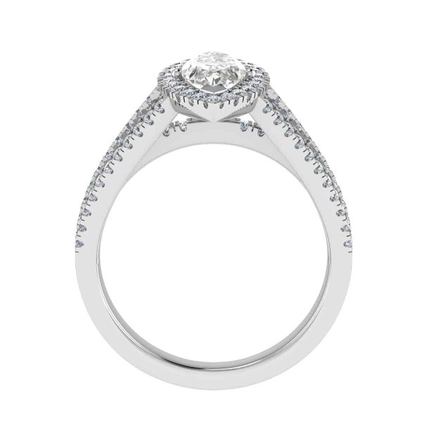 Orly Lab Grown Marquise Halo Ring