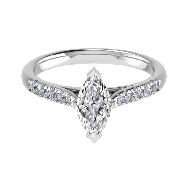 Paloma Lab Grown Marquise Sidestone Ring