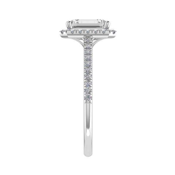 Paris Lab Grown Emerald Diamond Halo Ring