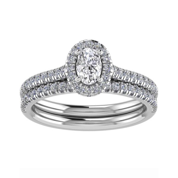 Paris Lab Grown Oval Diamond Halo Ring