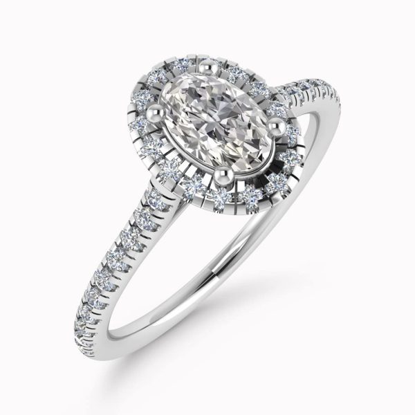 Paris Lab Grown Oval Diamond Halo Ring