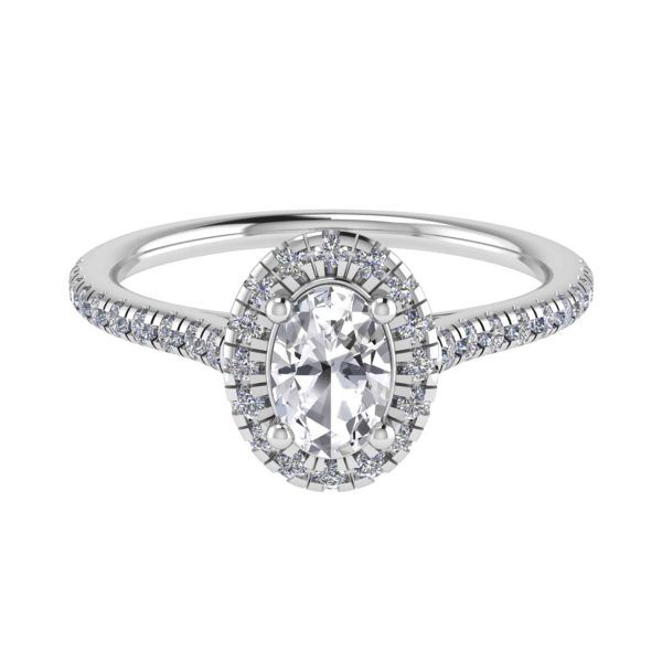 Paris Lab Grown Oval Diamond Halo Ring