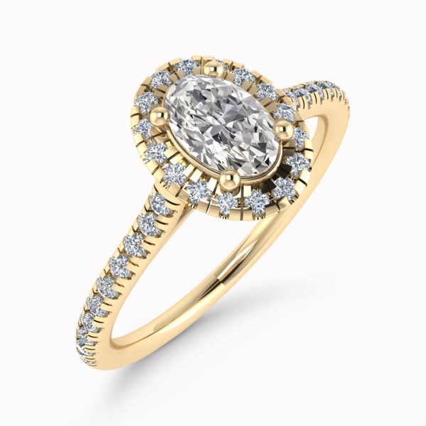 Paris Lab Grown Oval Diamond Halo Ring