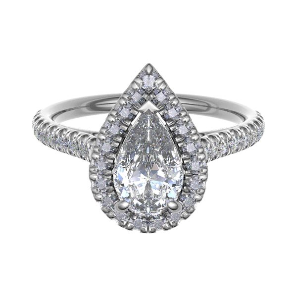 Paris Natural Pear Diamond Halo Ring
