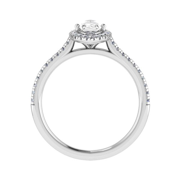 Paris Lab Grown Marquise Halo Ring