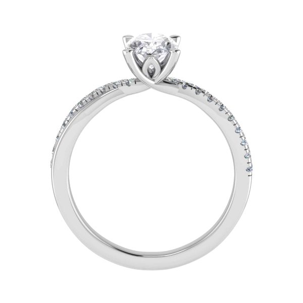 Peyton Lab Grown Oval Diamond Sidestone Ring