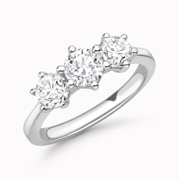 Penelope Lab Grown Round Diamond Trilogy Ring