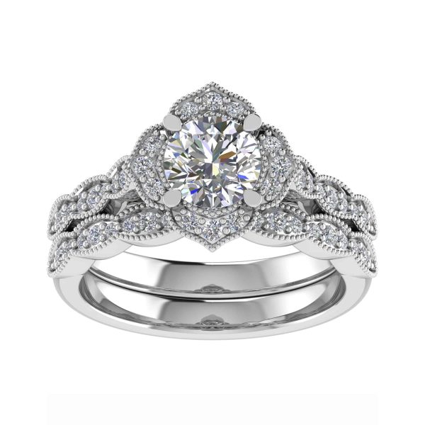 Piper Lab Grown Round Diamond Vintage Ring