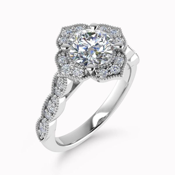 Piper Natural Round Diamond Vintage Ring