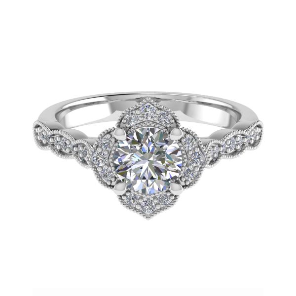 Piper Lab Grown Round Diamond Vintage Ring