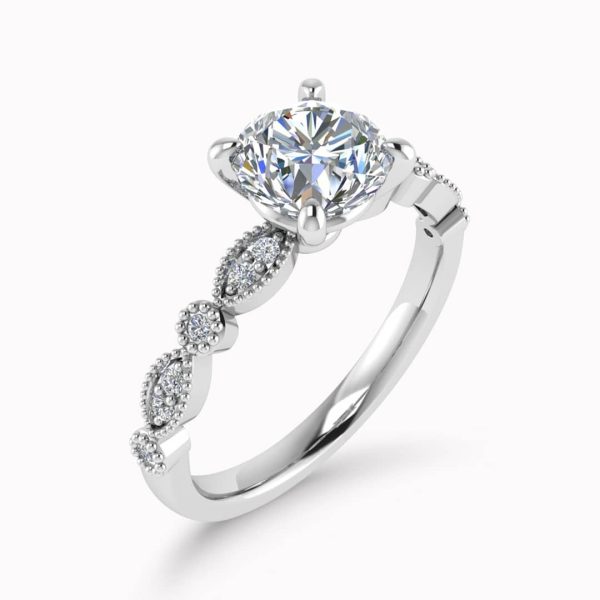 Primrose Natural Round Diamond Vintage Ring