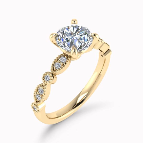 Primrose Lab Grown Round Diamond Vintage Ring