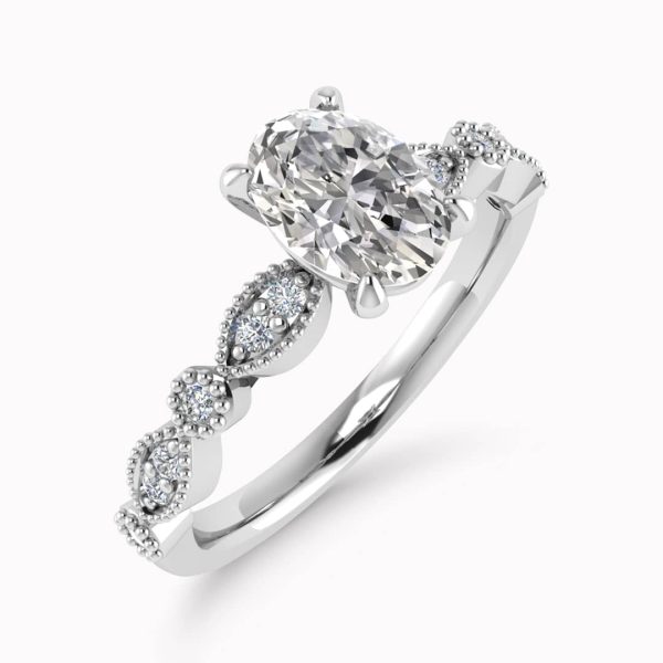 Primrose Lab Grown Oval Diamond Vintage Ring