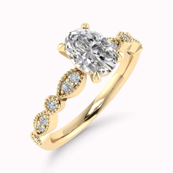 Primrose Natural Oval Diamond Vintage Ring
