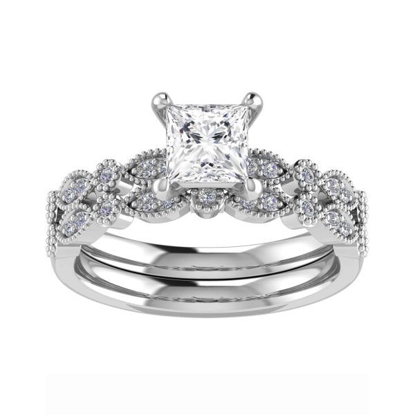 Primrose Natural Princess Diamond Vintage Ring