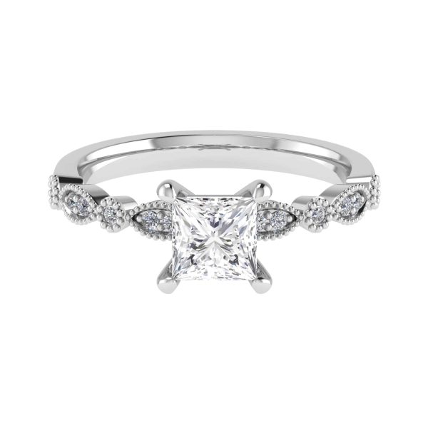 Primrose Natural Princess Diamond Vintage Ring