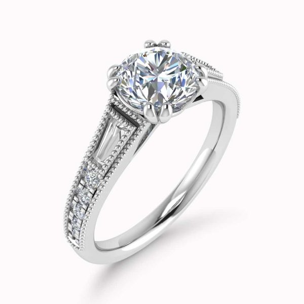 Rae Lab Grown Round Diamond Vintage Ring