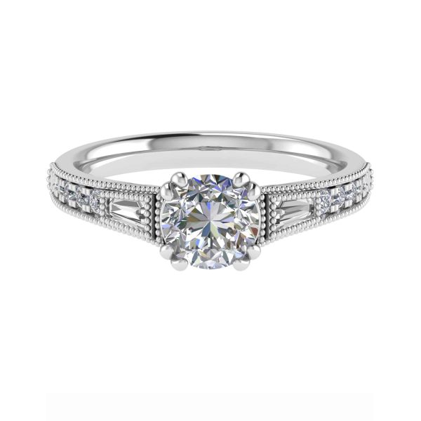 Rae Natural Round Diamond Vintage Ring