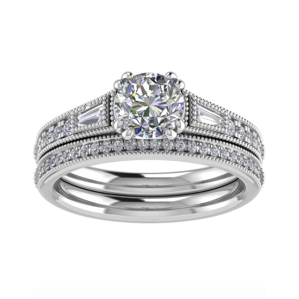 Rae Natural Round Diamond Vintage Ring