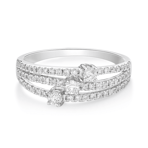 Three Stone Diamond Dress Ring 0.40cts