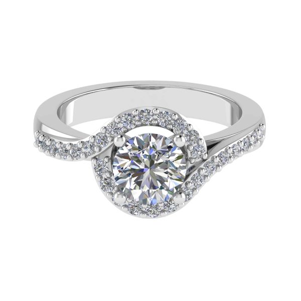 Riley Natural Round Diamond Halo Ring