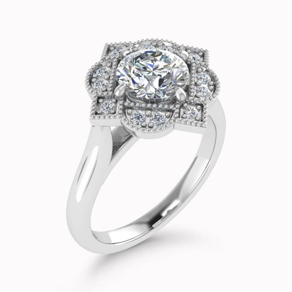 Robyn Lab Grown Round Diamond Vintage Ring