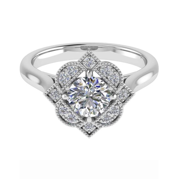 Robyn Lab Grown Round Diamond Vintage Ring
