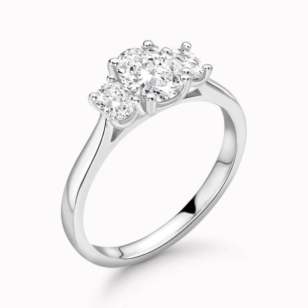 Roma Natural Oval Diamond Trilogy Ring