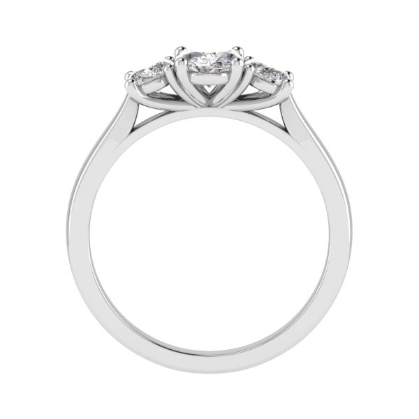 Roma Lab Grown Oval Diamond Trilogy Ring