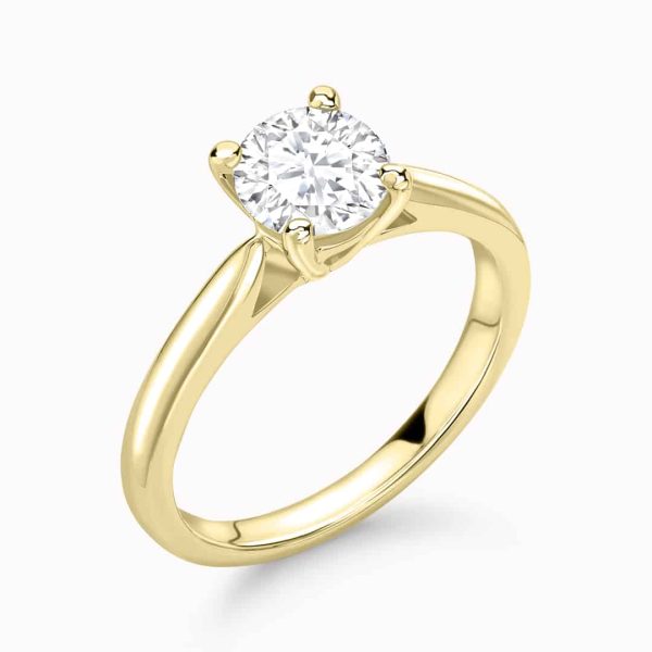 Rosa Natural Round Diamond Solitaire Ring