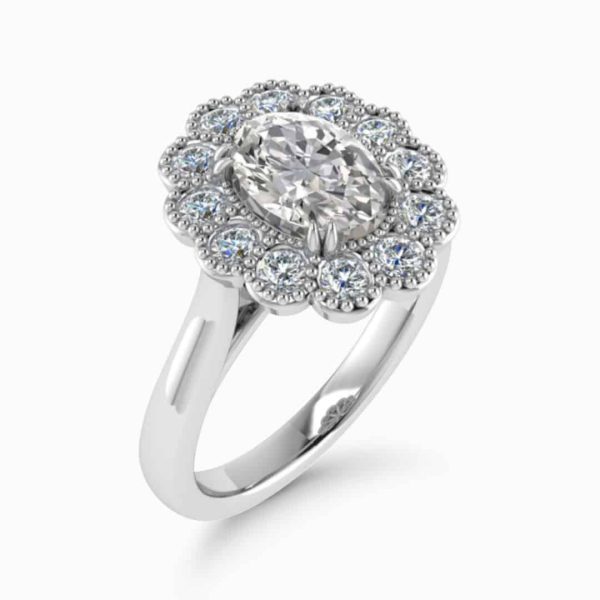 Rosie Natural Oval Diamond Halo Ring