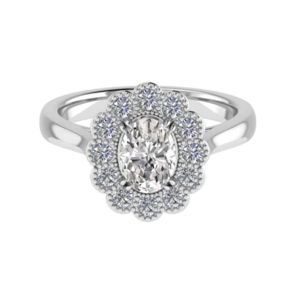 Rosie Natural Oval Diamond Halo Ring