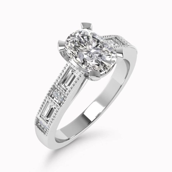 Donna Lab Grown Oval Diamond Vintage Ring