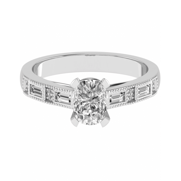 Donna Lab Grown Oval Diamond Vintage Ring