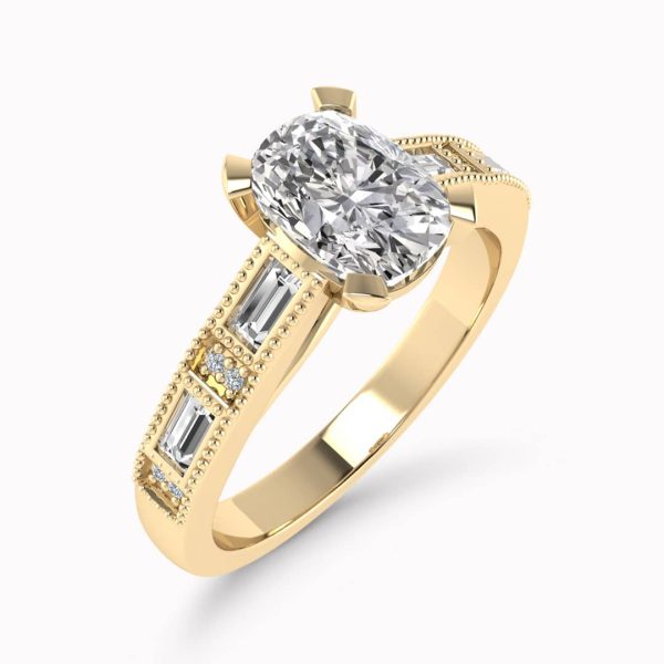 Donna Lab Grown Oval Diamond Vintage Ring