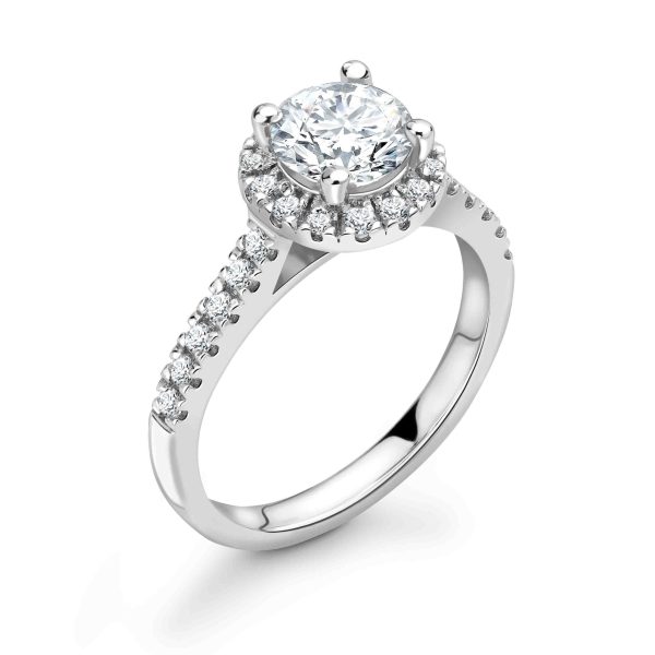 Lily Natural Round Diamond Halo Ring